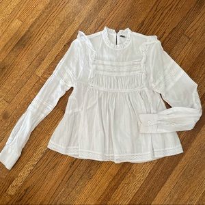 Maurie and Eve Tusk Top - white Cotten long sleeve